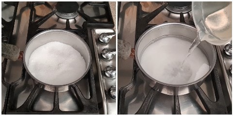 preparing sugar syrup