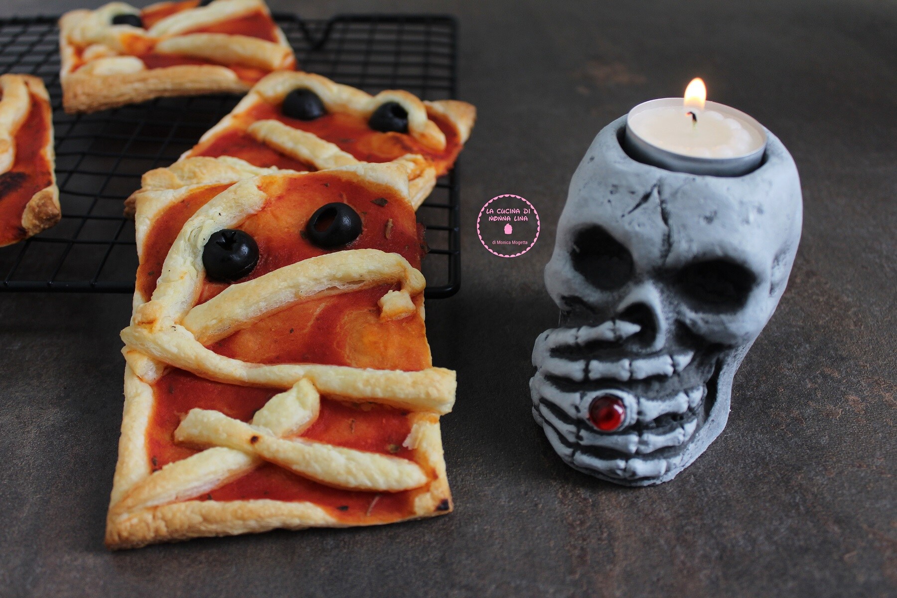 Halloween Mini Pizzas