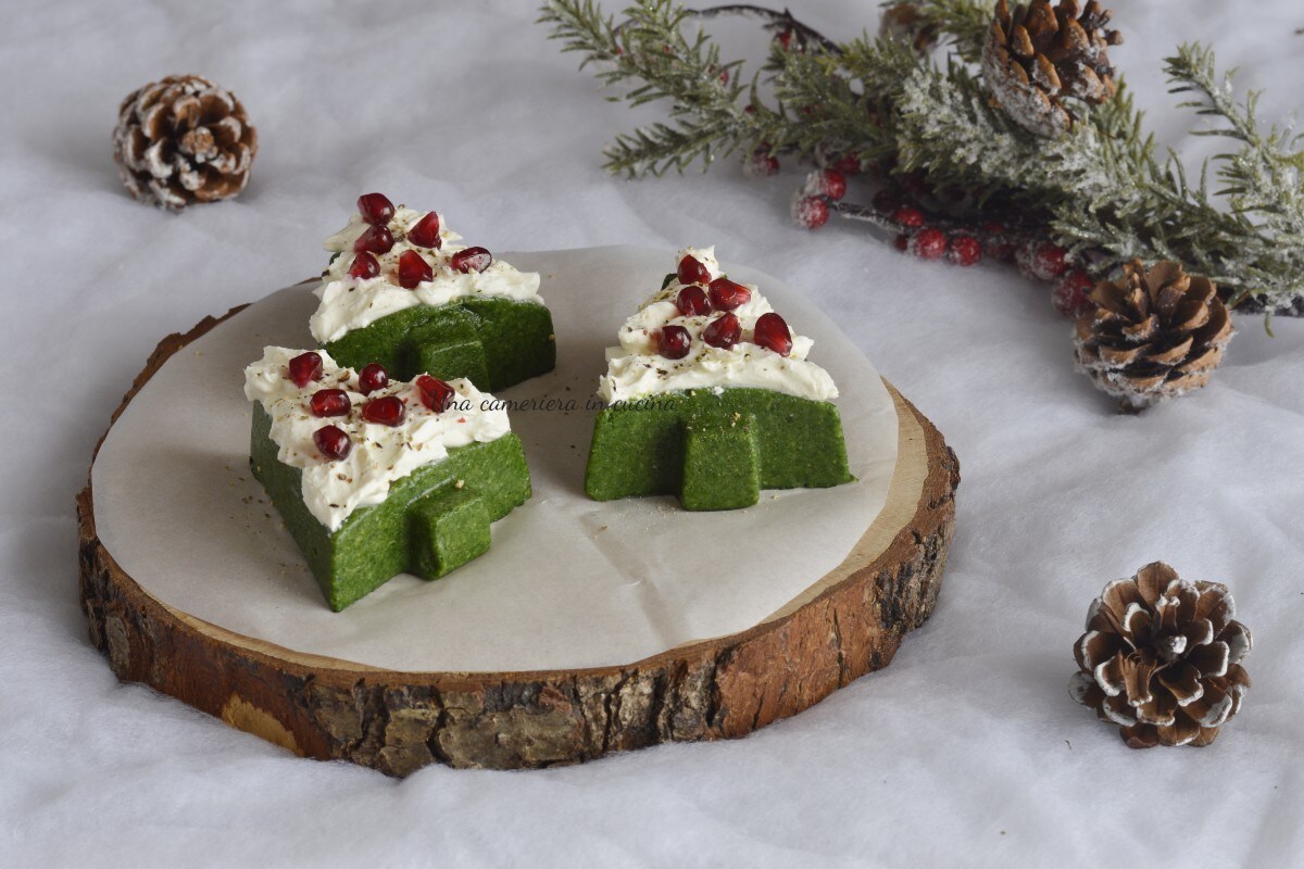 Spinach Polenta Trees