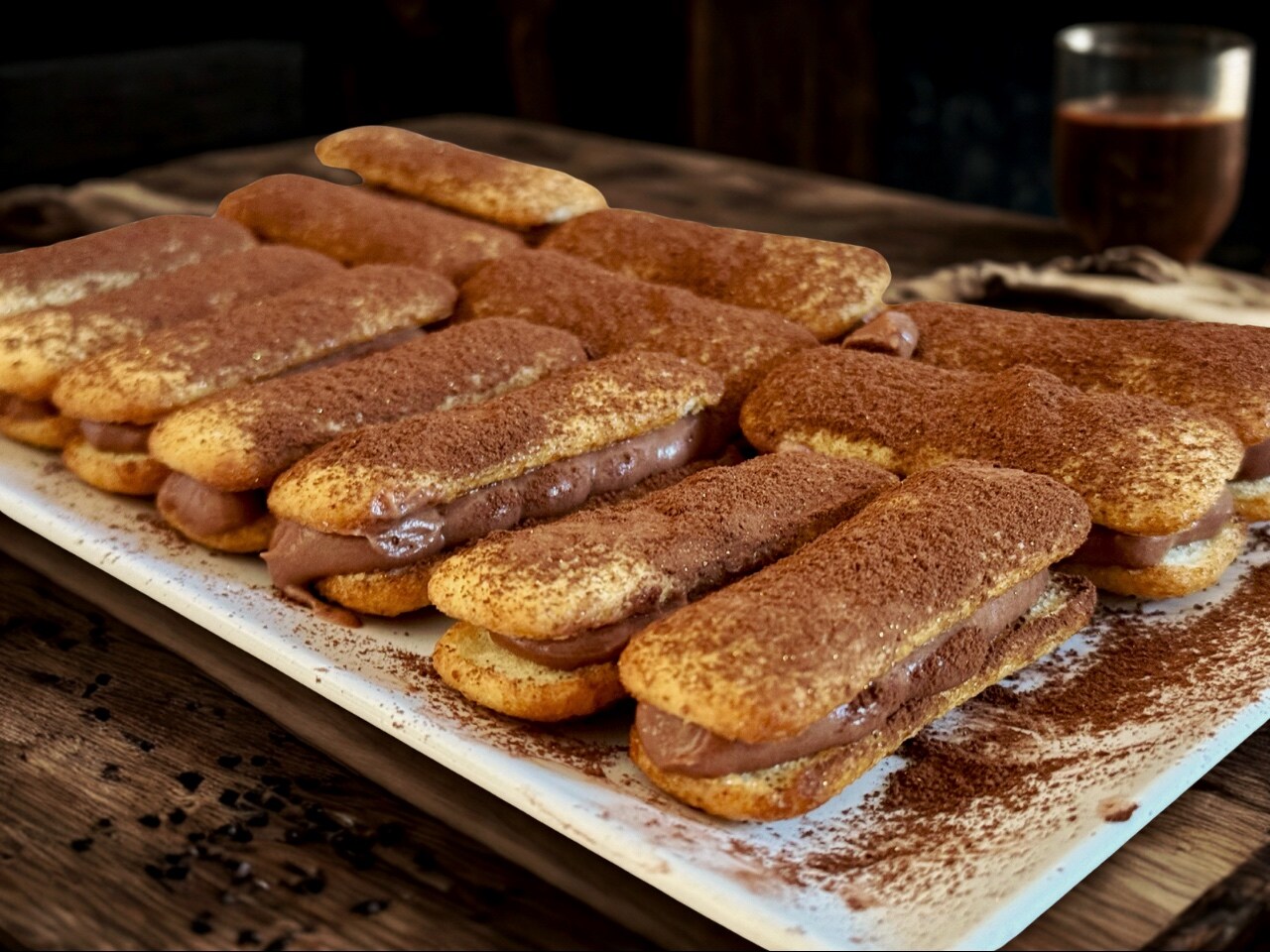 PAVESINI WITH NUTELLA AND MASCARPONE WITH COCOA