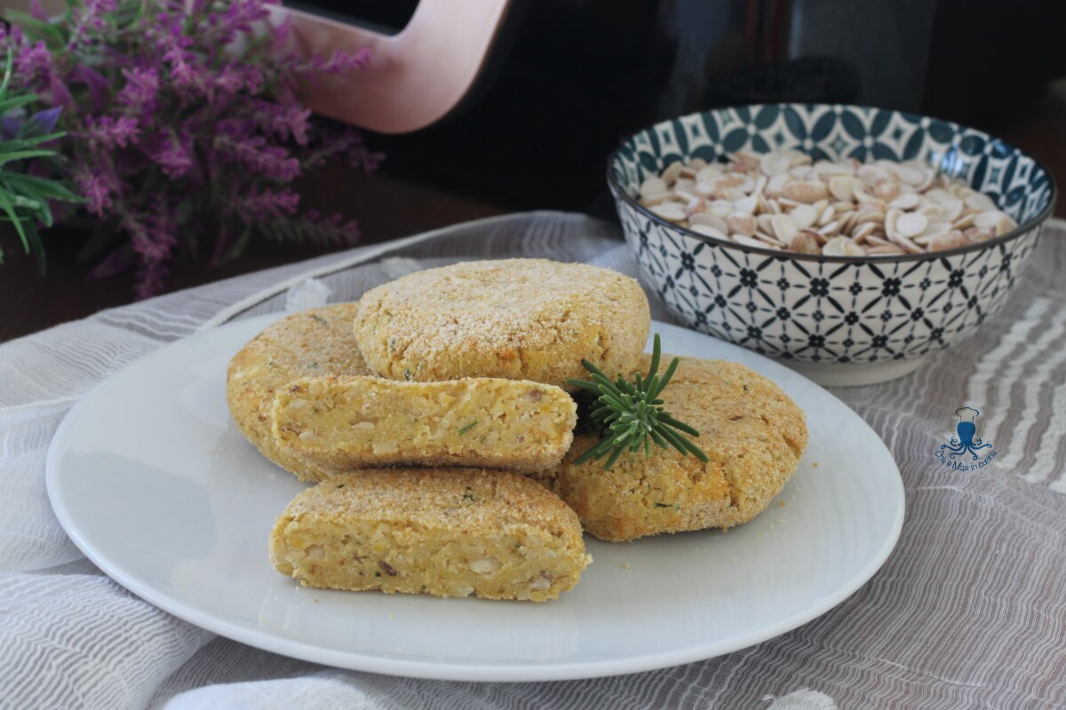 Vegetarian Dehulled Bean Burgers in Air Fryer