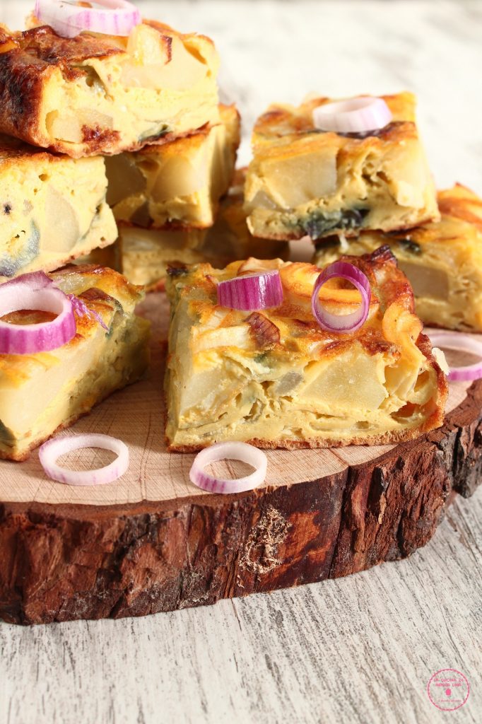 Baked Potato and Onion Omelette
