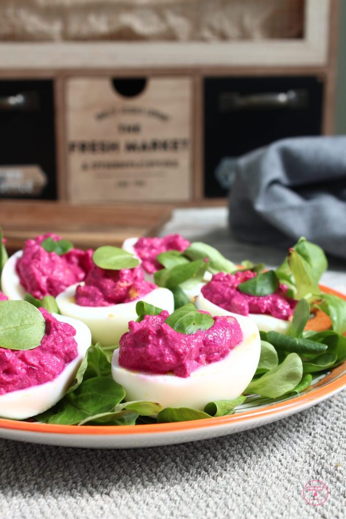 Beet-Stuffed Hard-Boiled Eggs