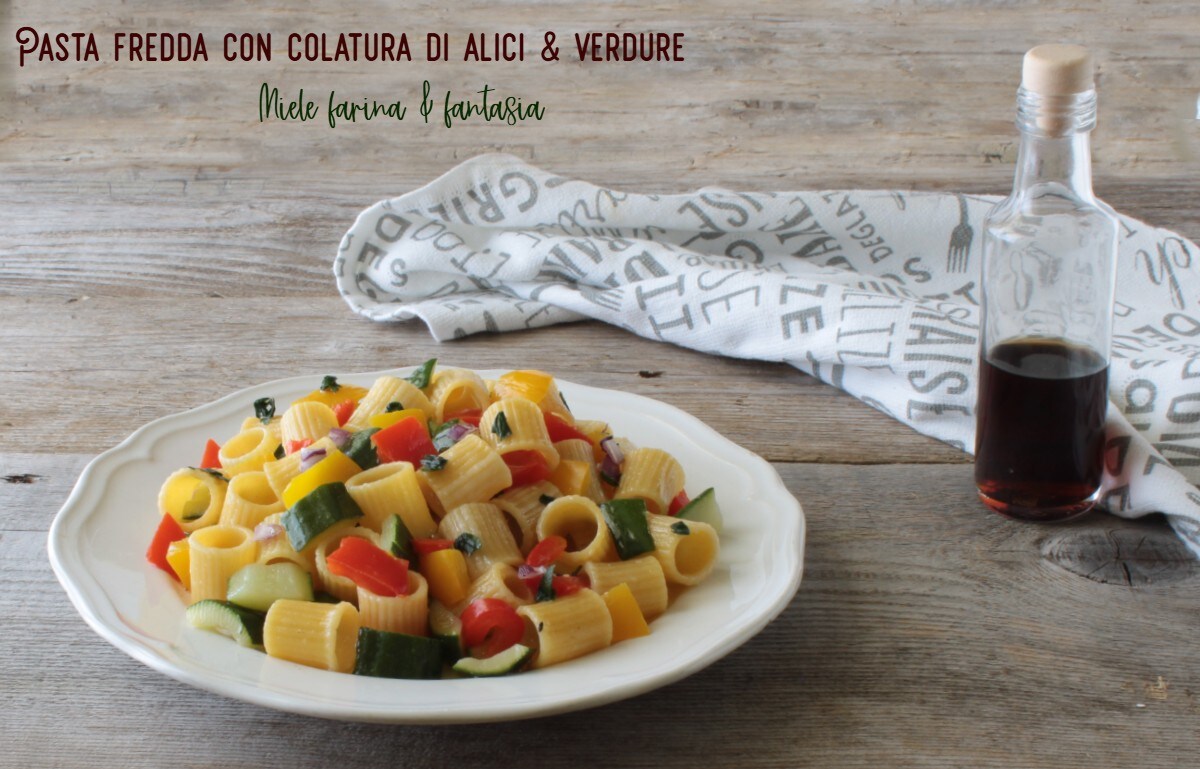Cold Pasta with Cetara Anchovy Extract and Vegetables