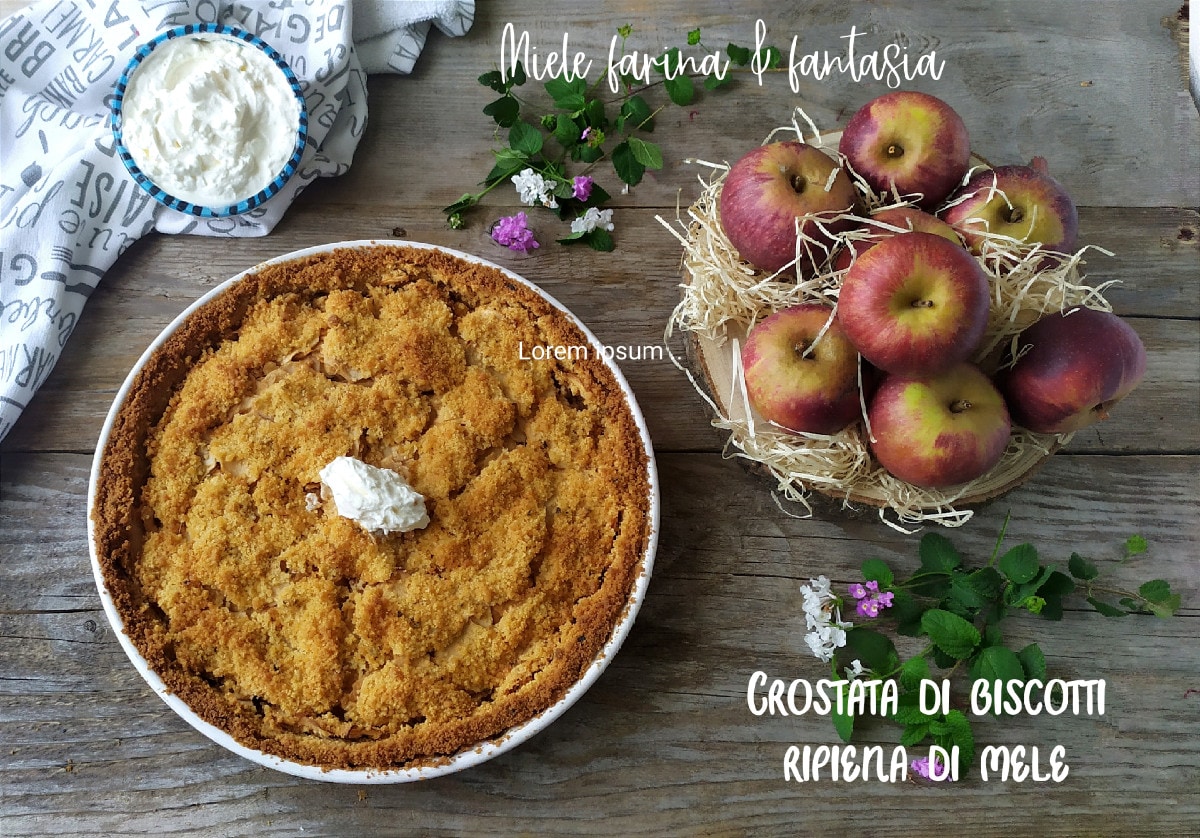 Cookie Tart Filled with Apples