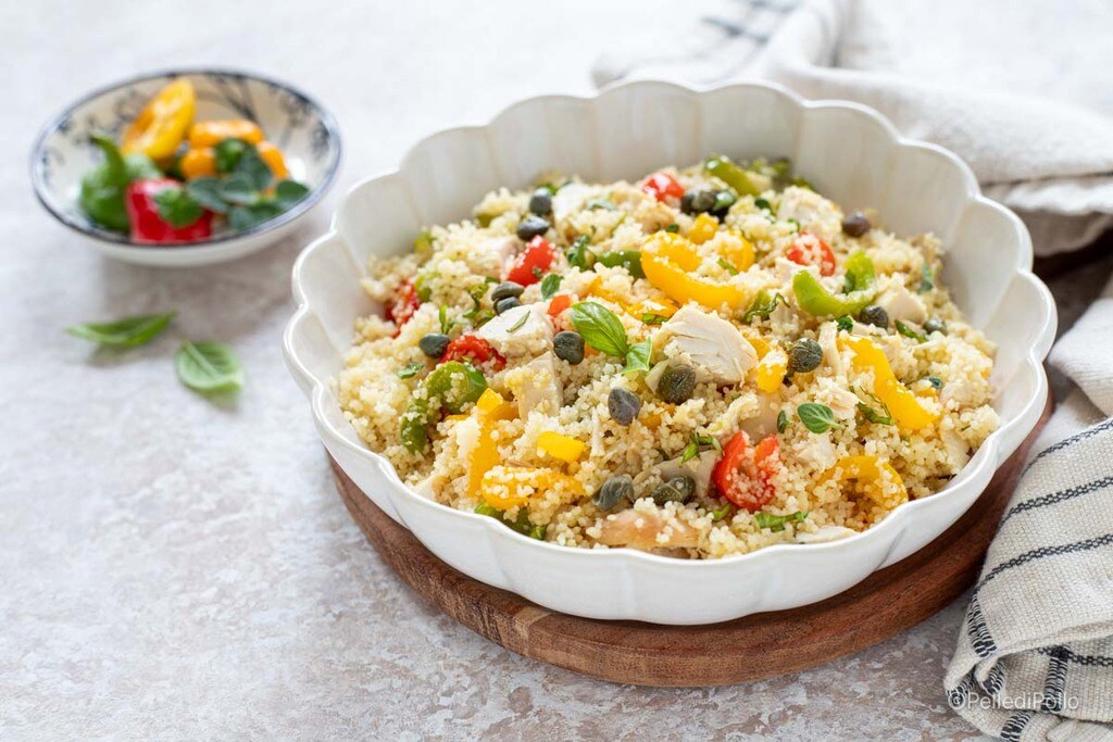 couscous with chicken and bell peppers