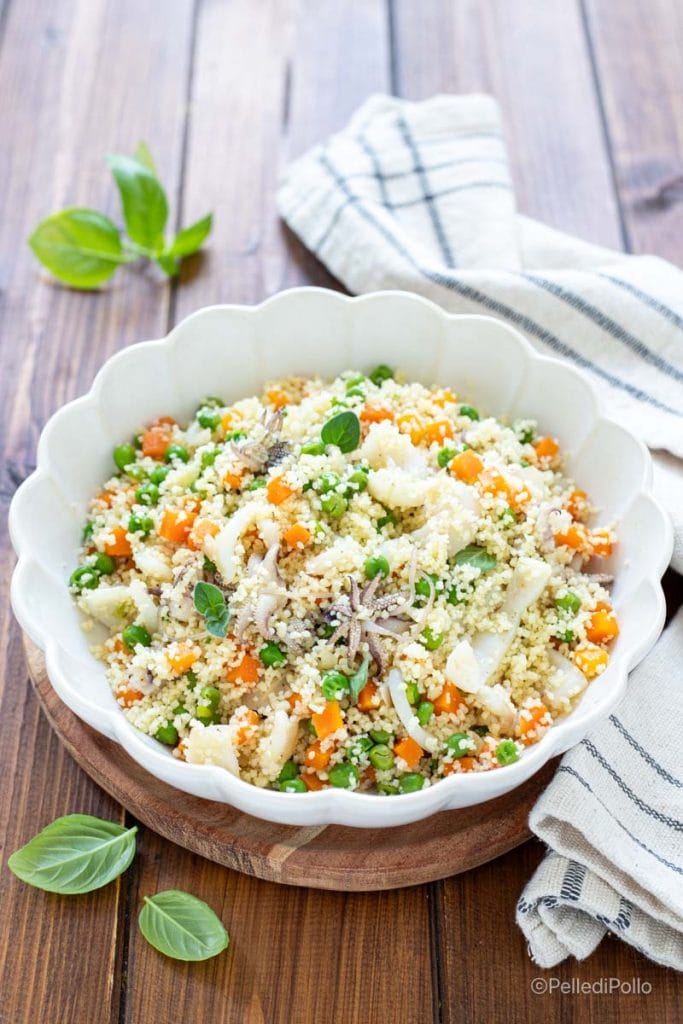 couscous salad with cuttlefish