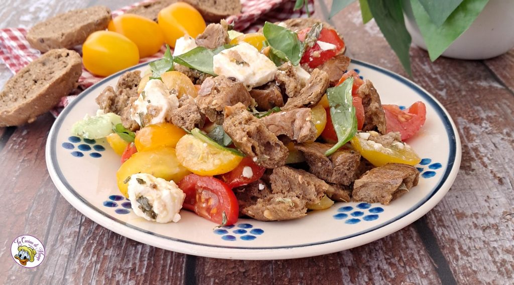 Crispy Salad with Feta and Cherry Tomatoes