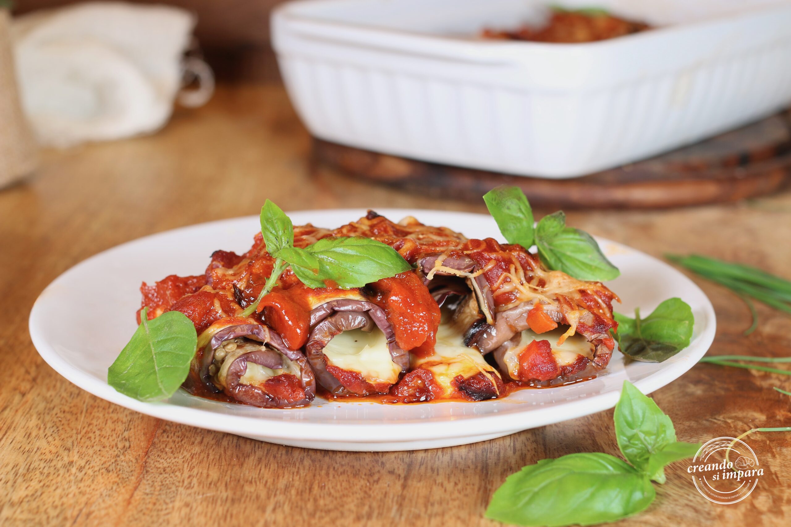 Eggplant Rolls with Tomato Sauce