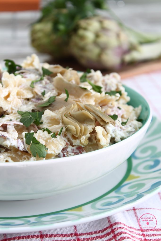 Creamy Artichokes and Speck Pasta