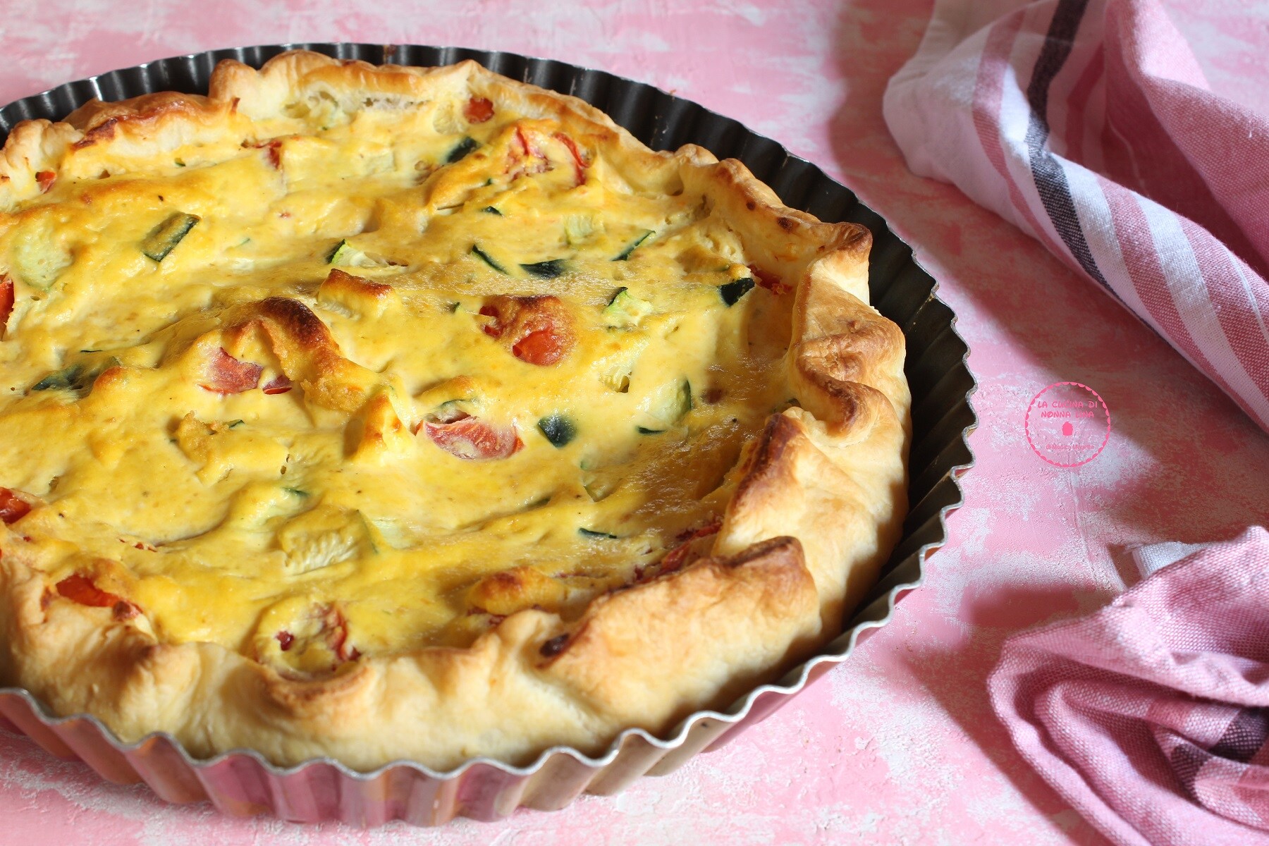Savory Pie with Cherry Tomatoes and Zucchini