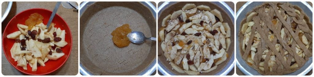 Whole Wheat Tart with Apples, Raisins, and Pine Nuts