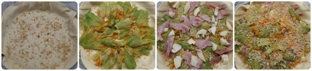 Savory Puff Pastry Tart with Zucchini Flowers