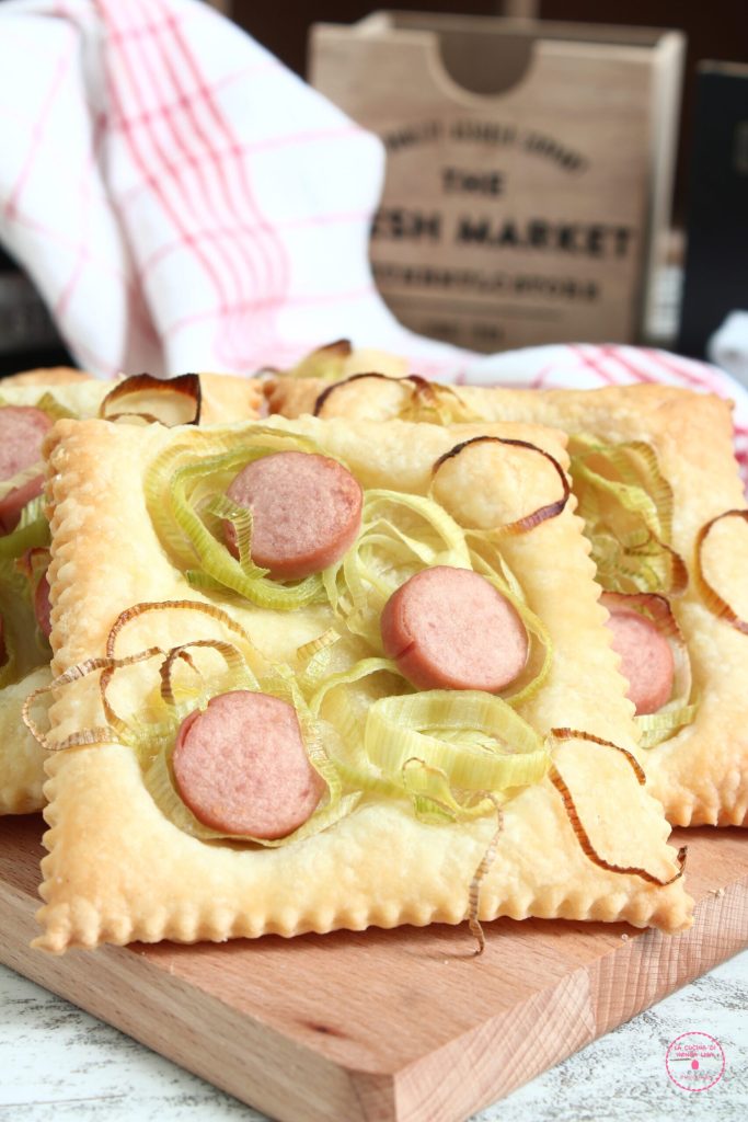 Leek and Sausage Mini Pizzas