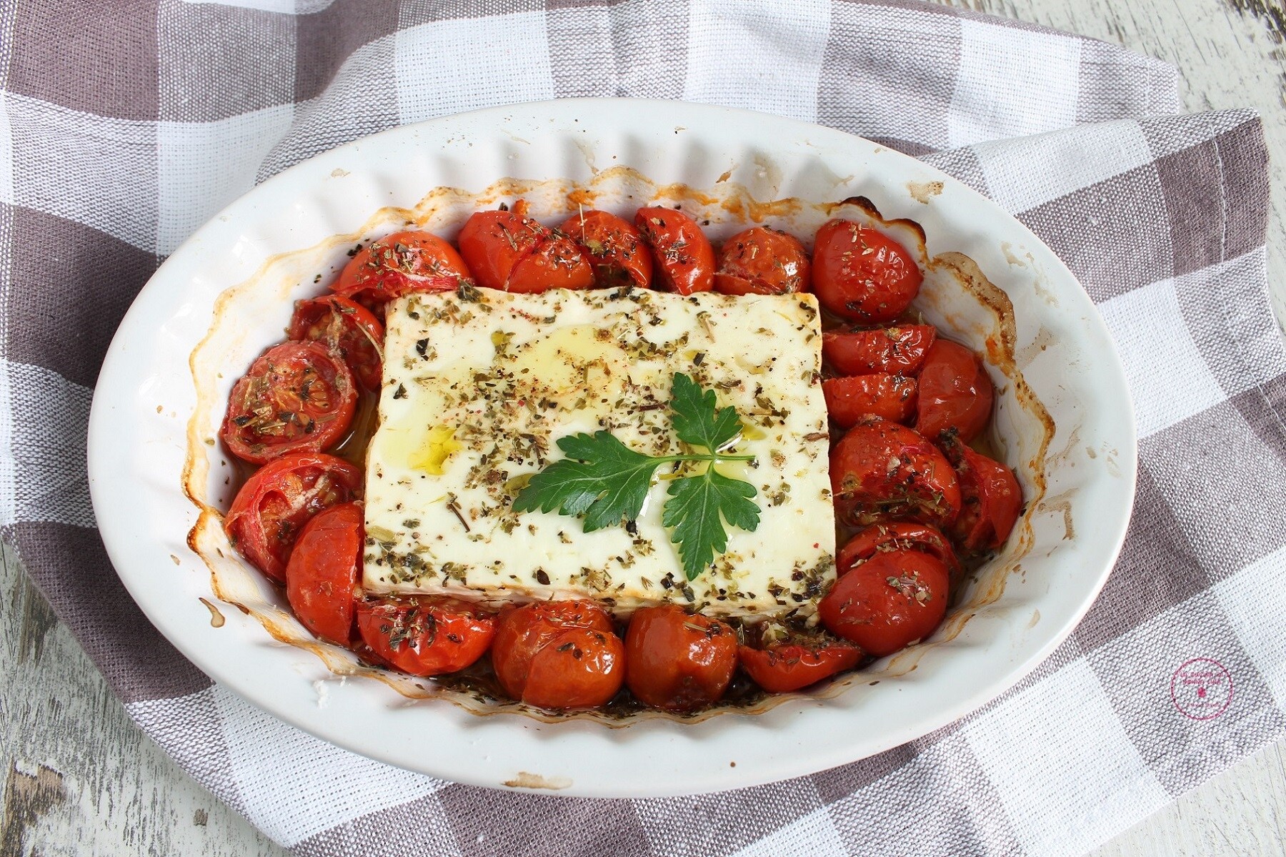 Baked Feta with Cherry Tomatoes