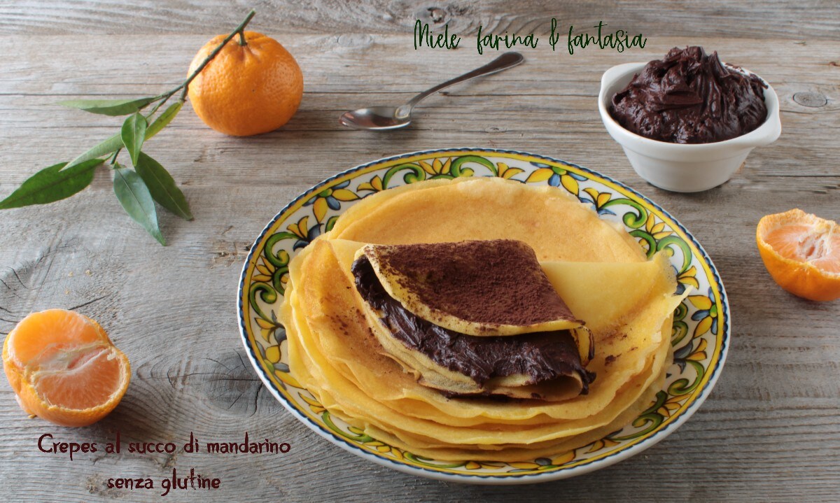 Mandarin Crepes with Chocolate Cream