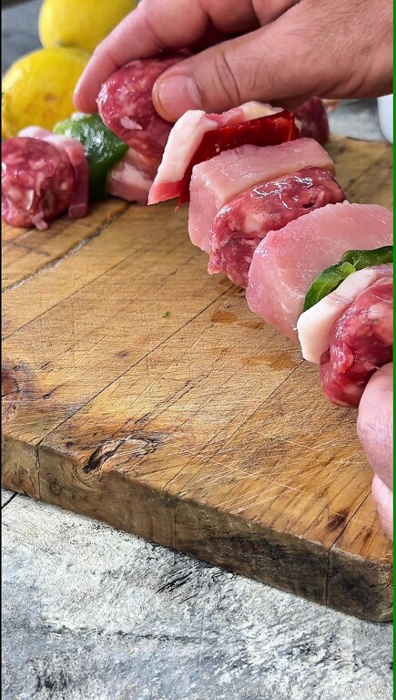 pan-cooked skewers
