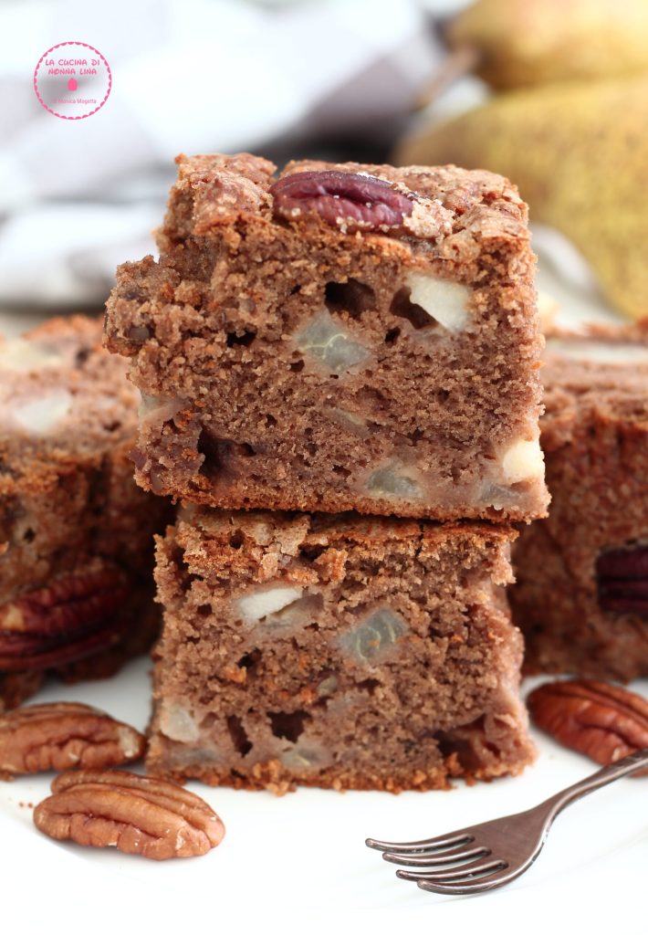 Pear and Pecan Brownies
