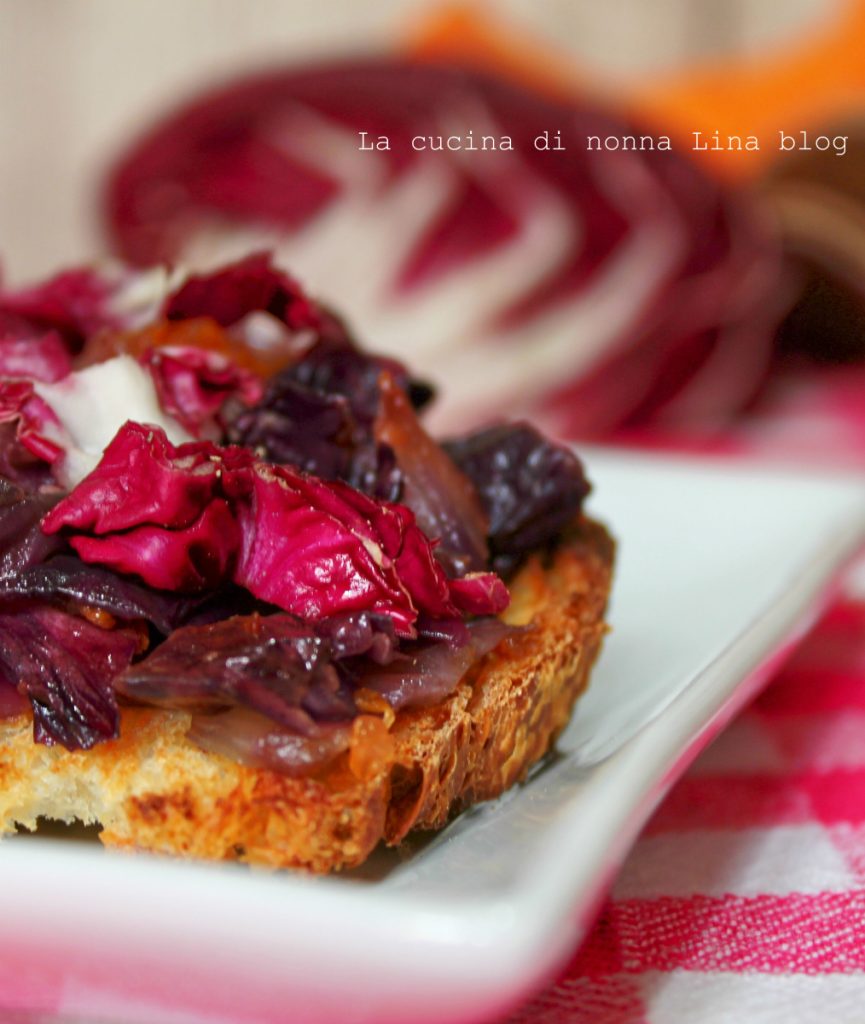 radicchio bruschetta | Grandma Lina's kitchen