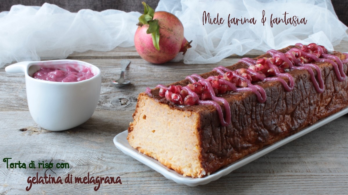 Rice Cake with Pomegranate Jelly