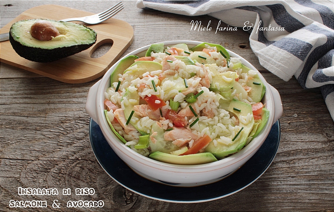 Rice Salad with Salmon and Avocado