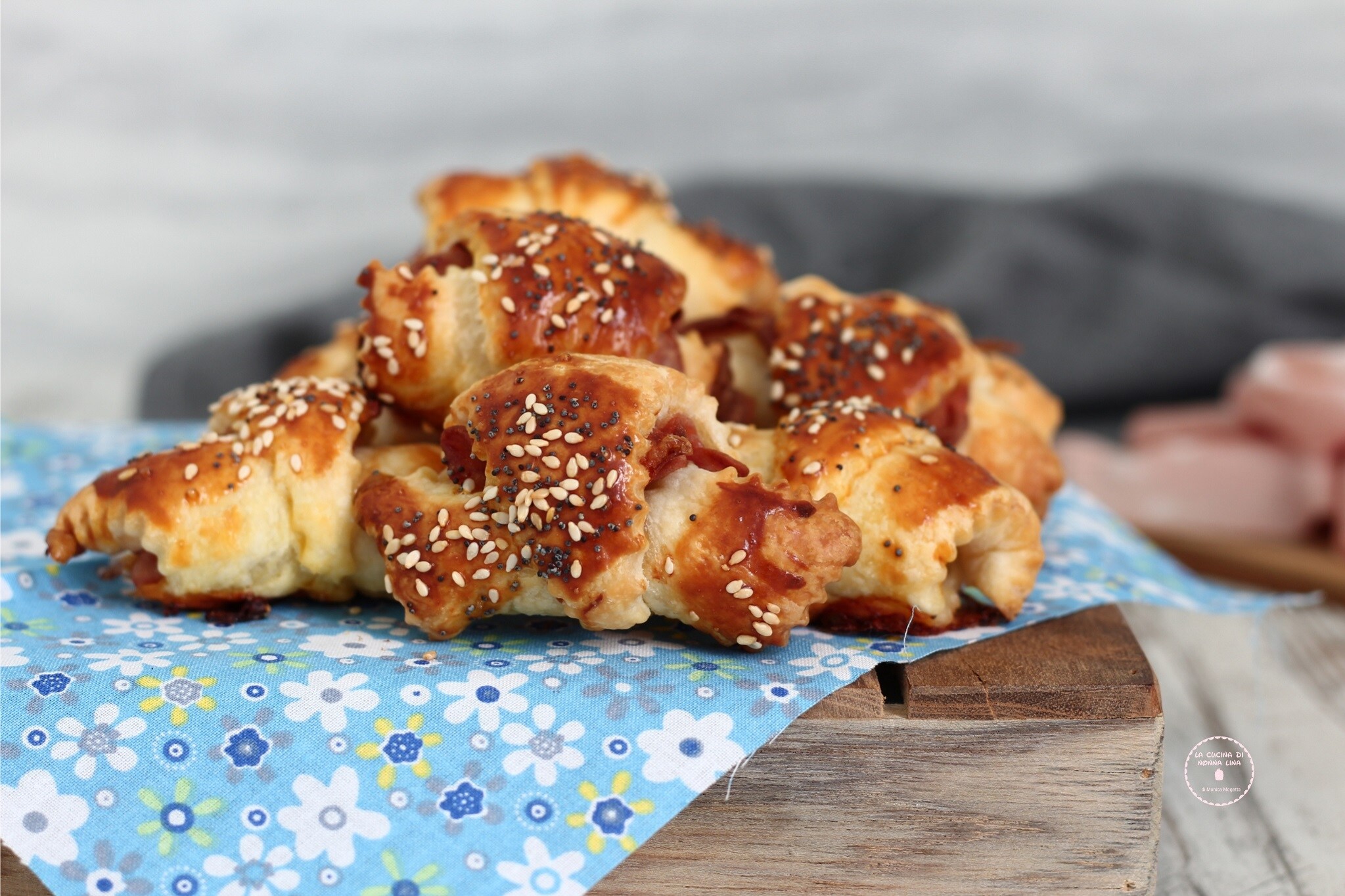 Savory Croissants with Mortadella