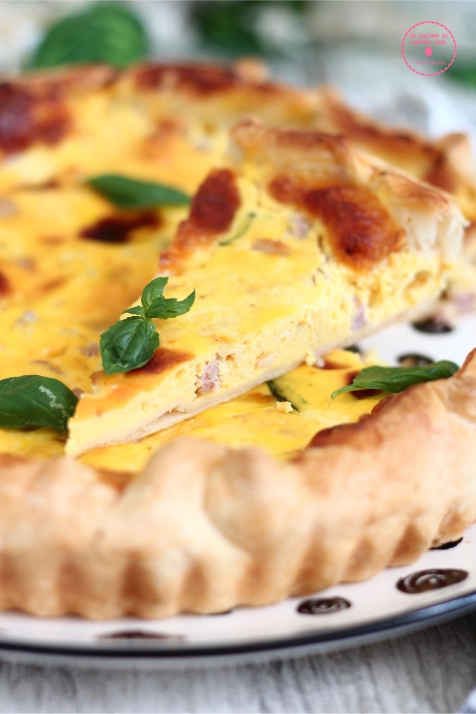 Savory pie with bacon