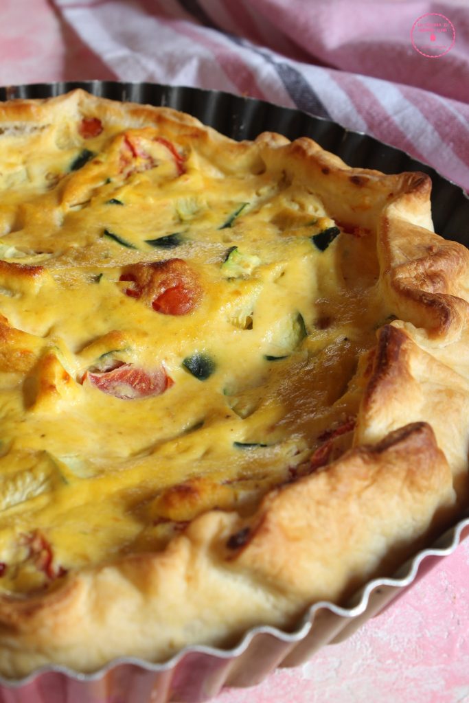 Savory Pie with Cherry Tomatoes and Zucchini