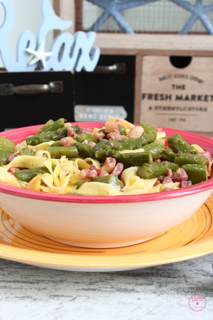 Tagliatelle with Asparagus and Bacon
