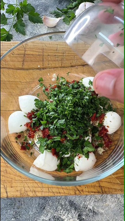 marinated mozzarella