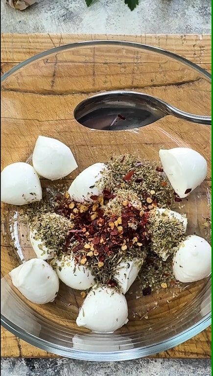 marinated mozzarella