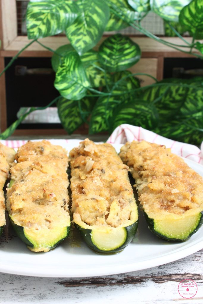 Tuna Stuffed Zucchini