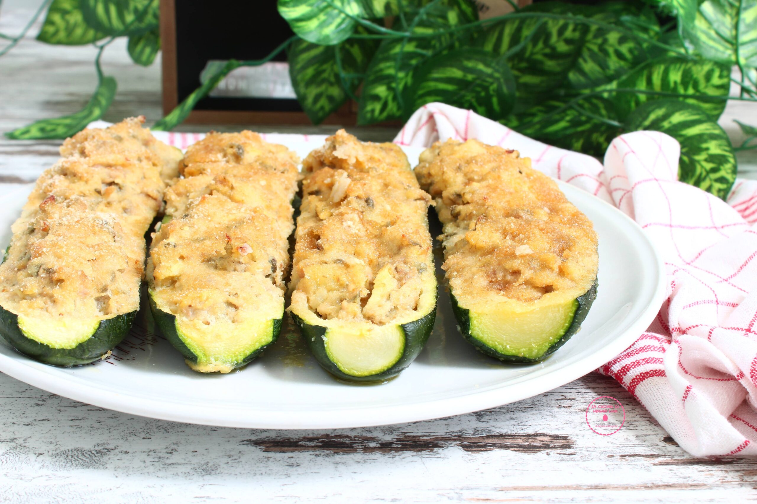 Tuna Stuffed Zucchini