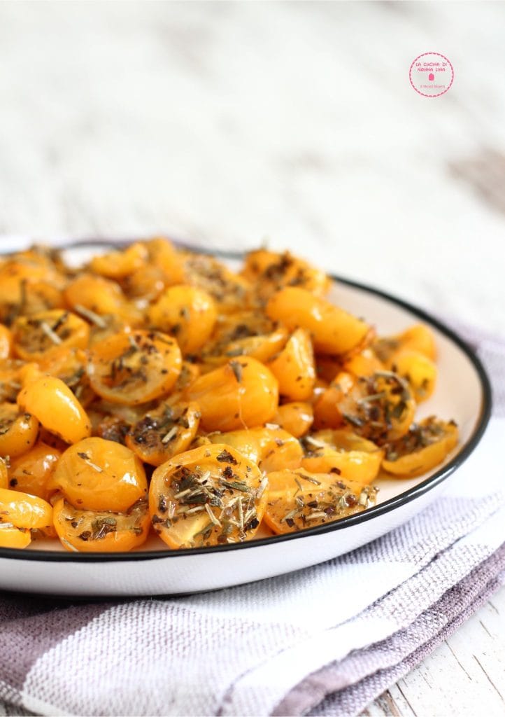 Yellow Cherry Tomatoes with Herbs