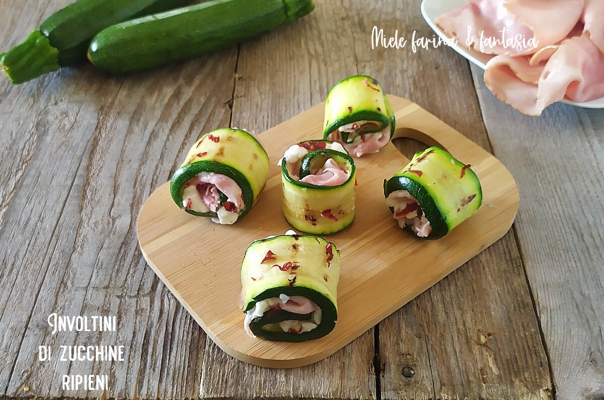 Zucchini Rolls with Ham and Cheese