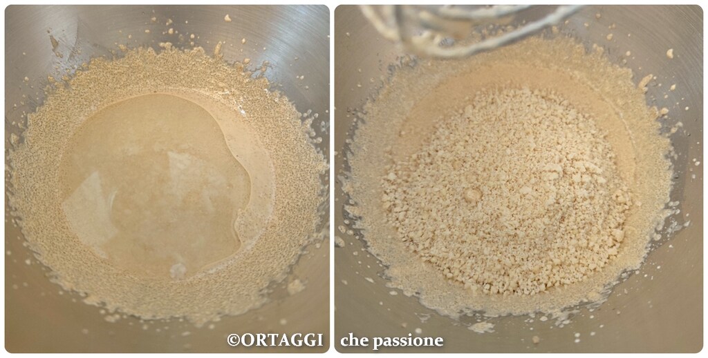 add liquids and then almond flour