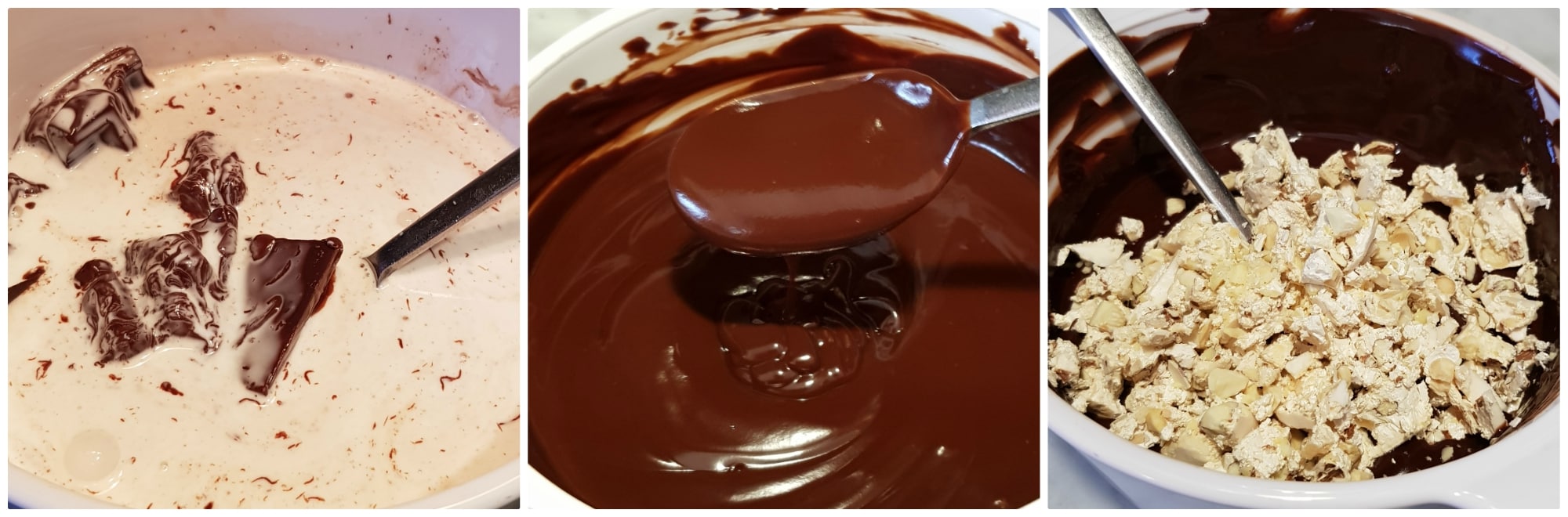 Crispy Cold Dessert with Cream and Nutella