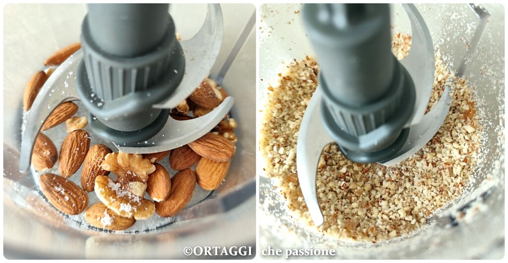 chop almonds and walnuts