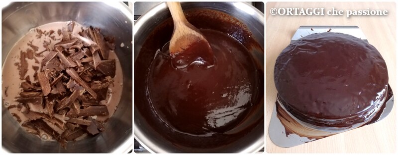 chocolate glaze on sponge cake - ORTAGGI che passione