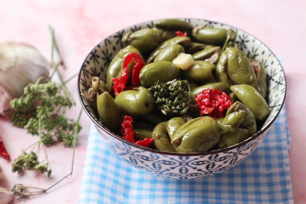 crushed green olives