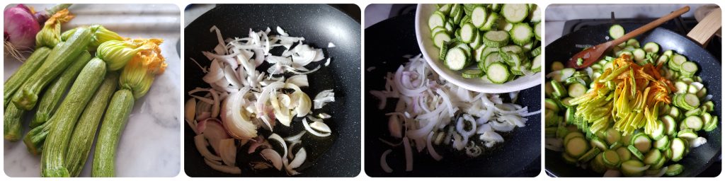 zucchini and tropea onion frittata