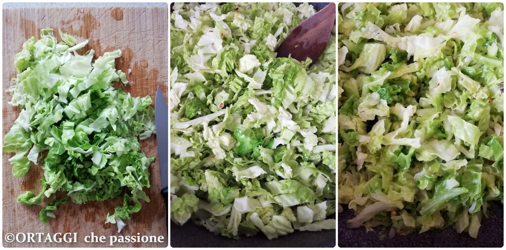 cooking cabbage in the pan - ORTAGGI che passione