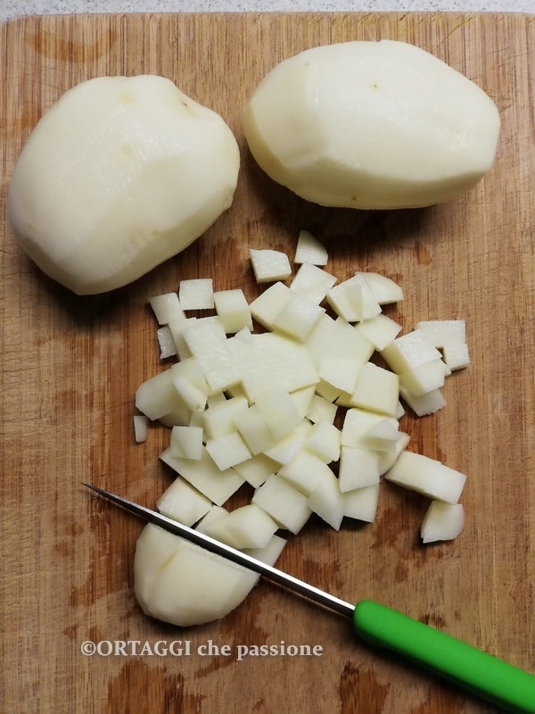 diced potatoes preparation