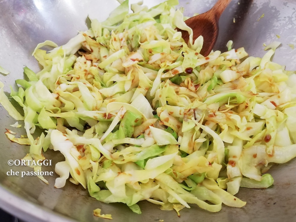 sautéed cabbage in pan