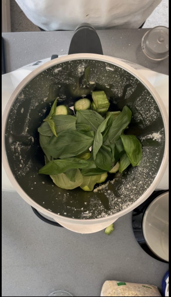 adding the vegetables
