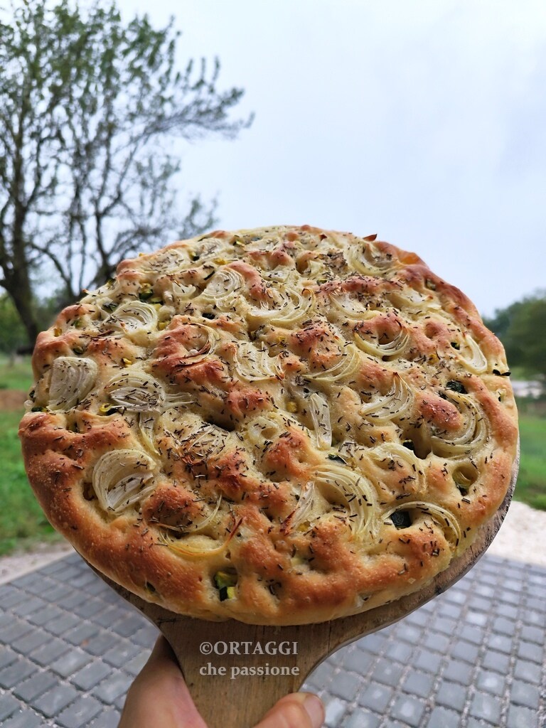 zucchini and onion focaccia