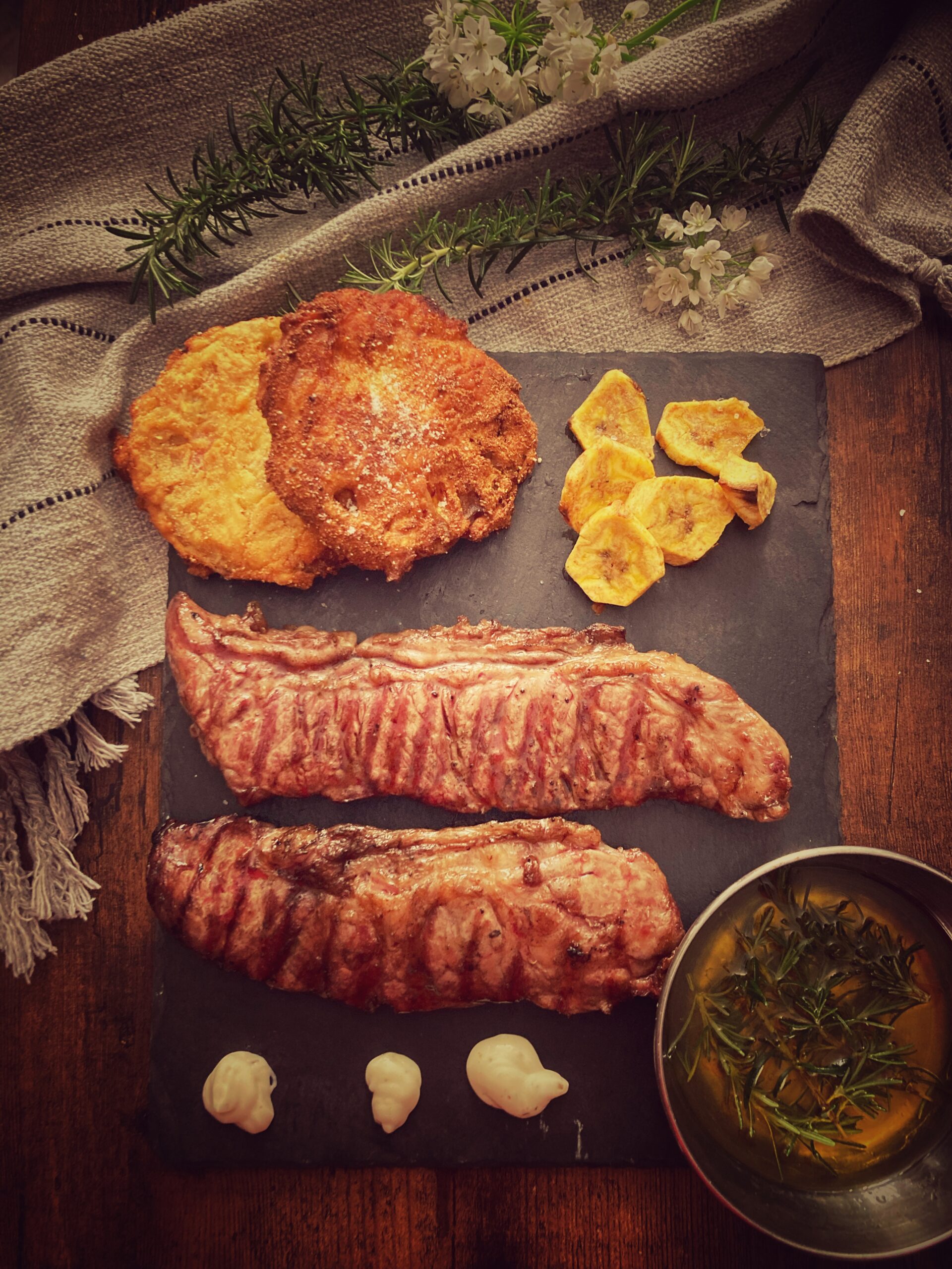 Denver Steak with Fried Green Tomatoes (United States)
