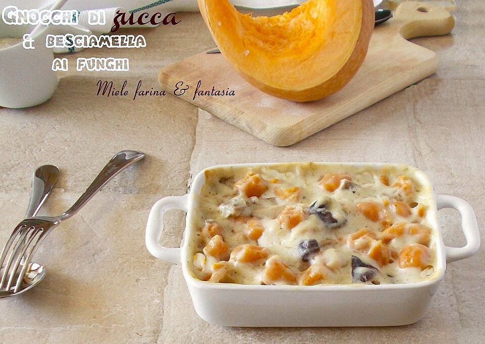 Eggless Pumpkin Gnocchi with Mushroom Béchamel