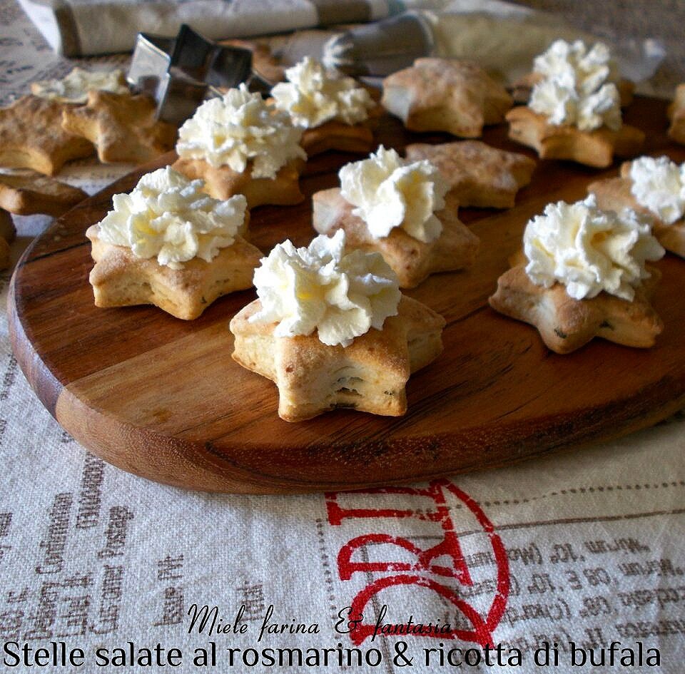 Savory Rosemary Stars with Buffalo Ricotta