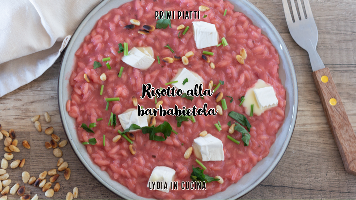 Beet Risotto with Brie and Pine Nuts